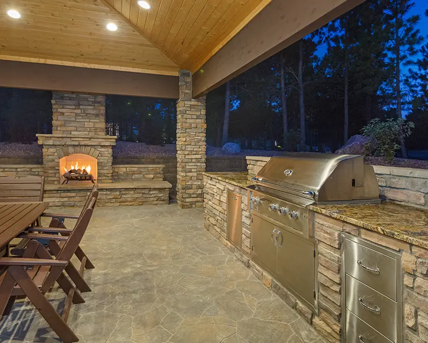 Paver outdoor clearance kitchen